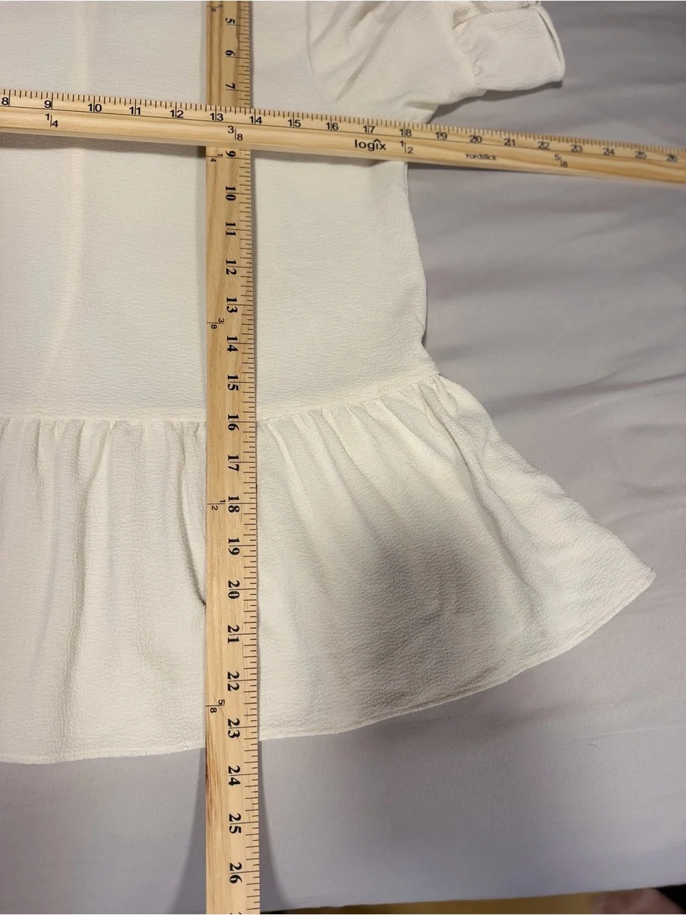 kate spade White Ruffle Peplum Top
